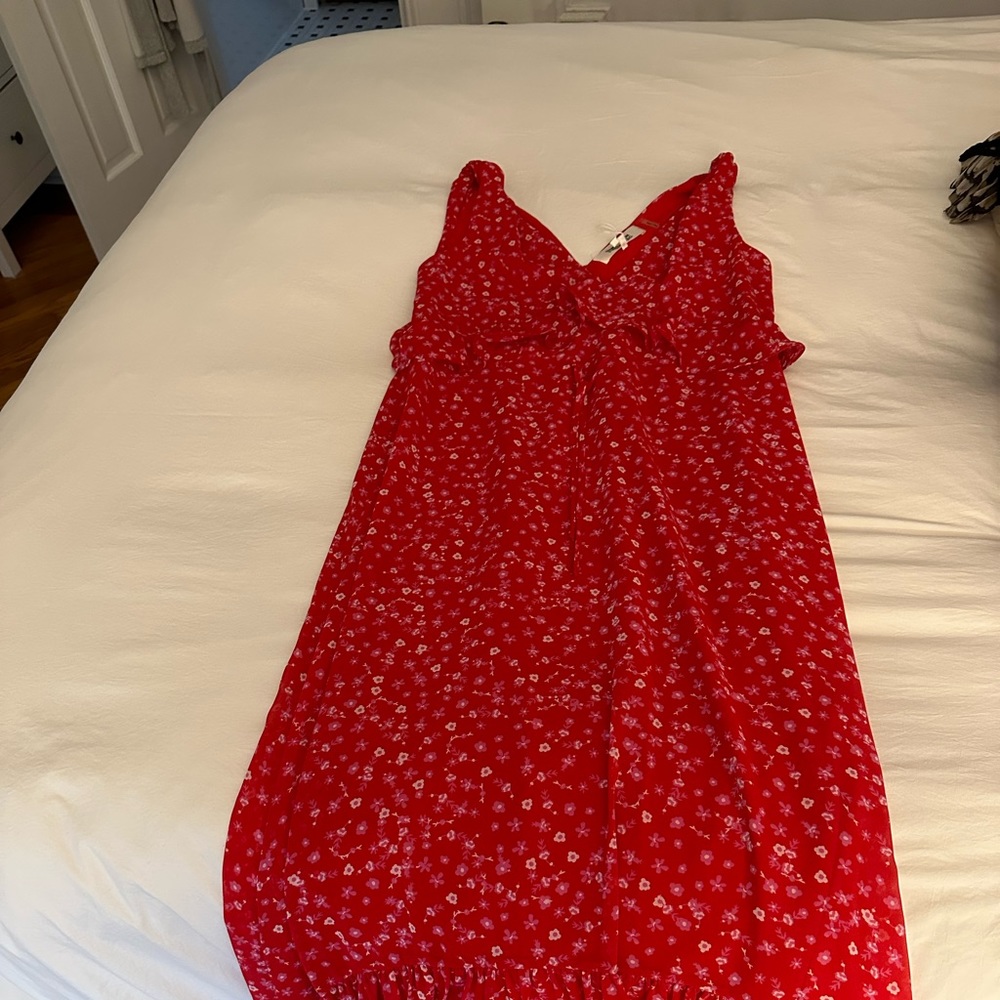 Red Diane Von Furstenberg dress